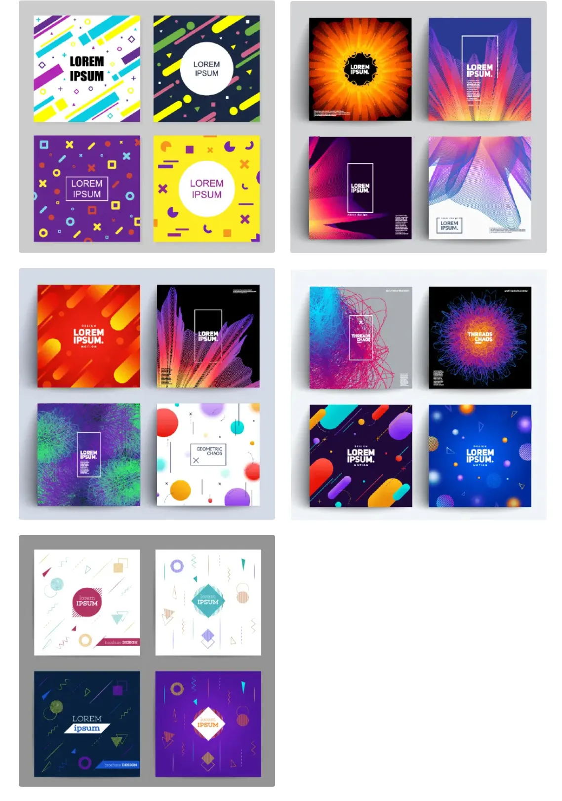 梦幻科技炫彩线条几何背景图矢量素材