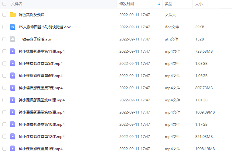 钟小棵摄影课堂 纯色系写真人像摄影视频教程