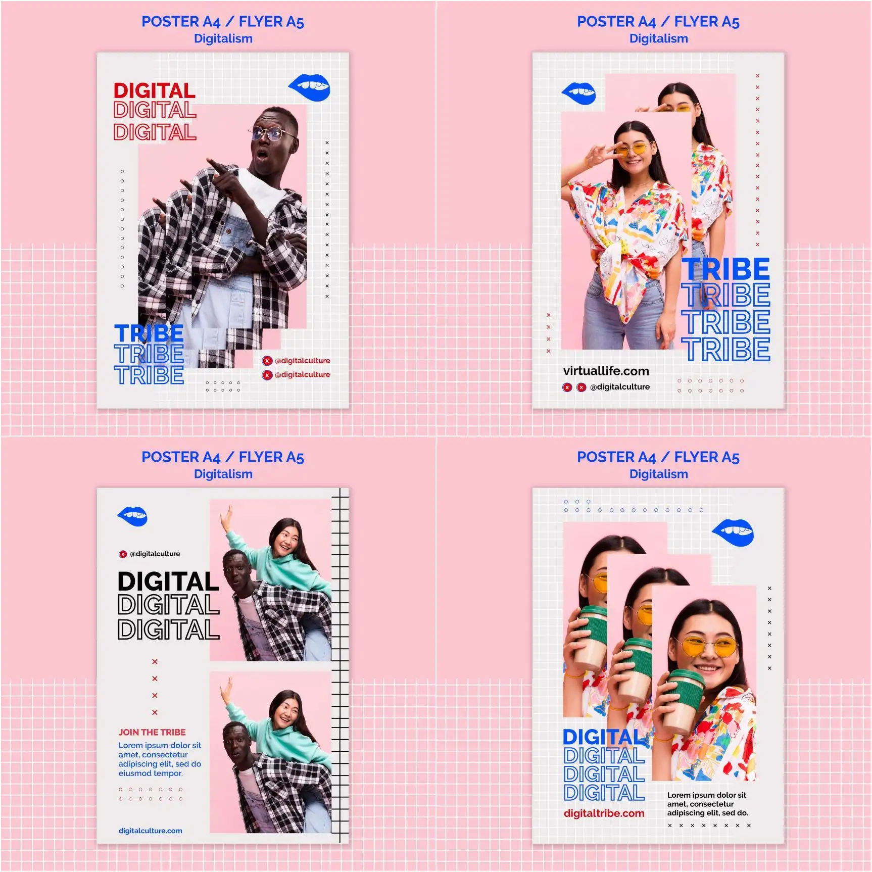 英文版式宣传海报PSD设计模板