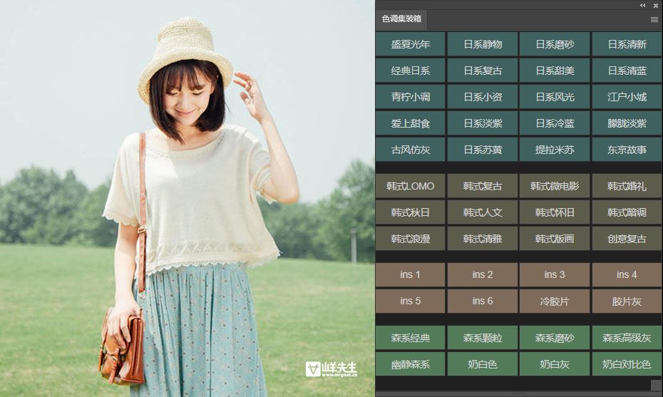 日韩调色风格PS扩展面板 调色集装箱 中文版