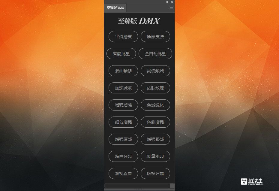一键批量修图PS扩展面板滤镜 DMX至臻版