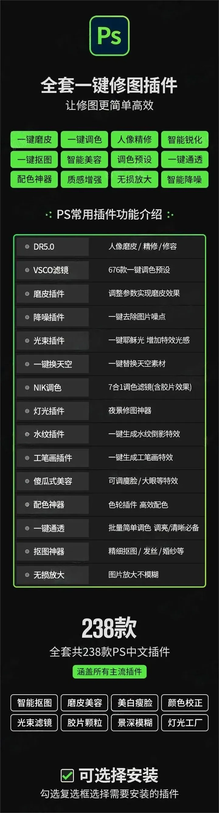 Photoshop插件合集包8.0版  百款汉化PS插件