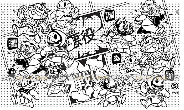 一组网格网点点漫画背景PS笔刷