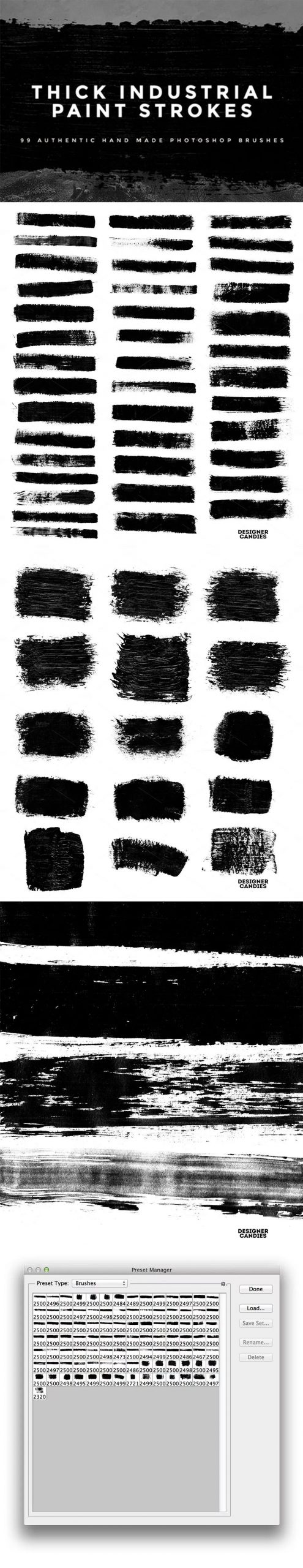 干拖肌理套装PS笔刷