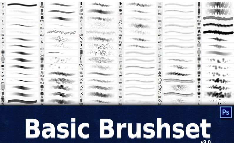 儿童绘画手绘的样子PS笔刷