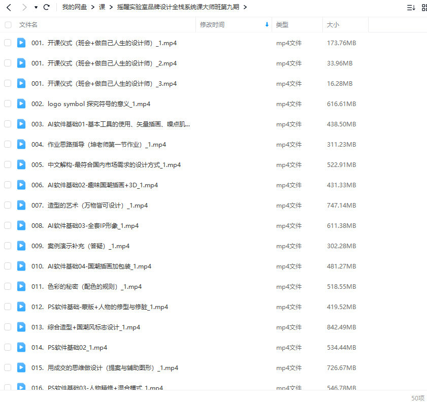 摇醒实验室2023品牌设计全栈系统课大师班第9期视频教程