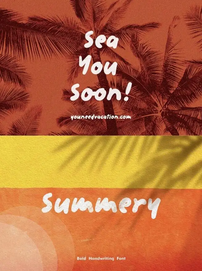 清新vlog手写海报特色英文字体下载