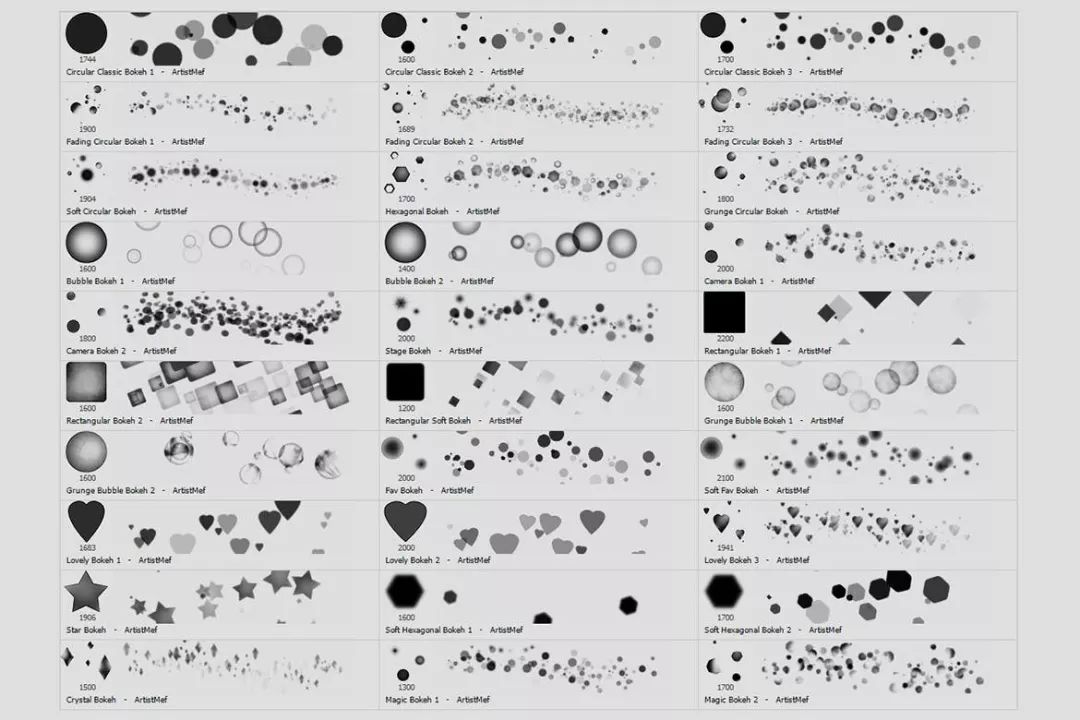 散景泡泡魔术背景效果PS笔刷
