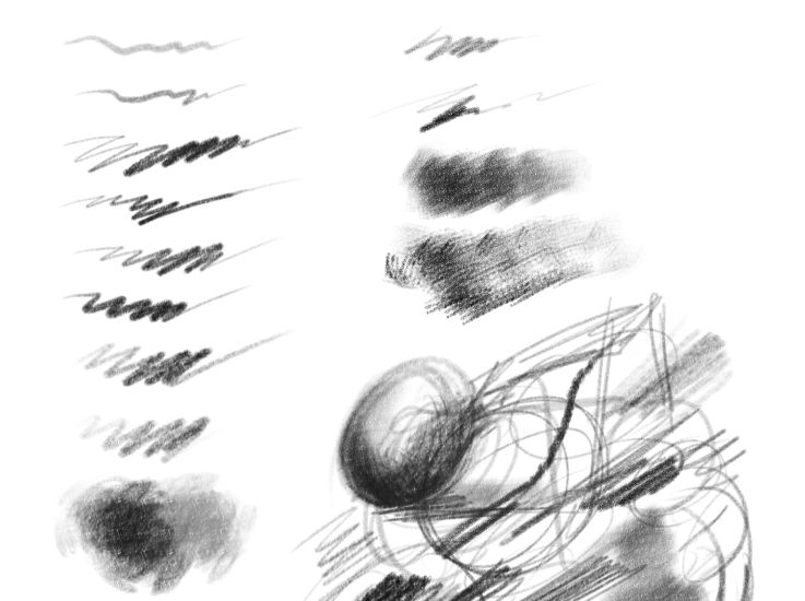 儿童绘画手绘的样子PS笔刷