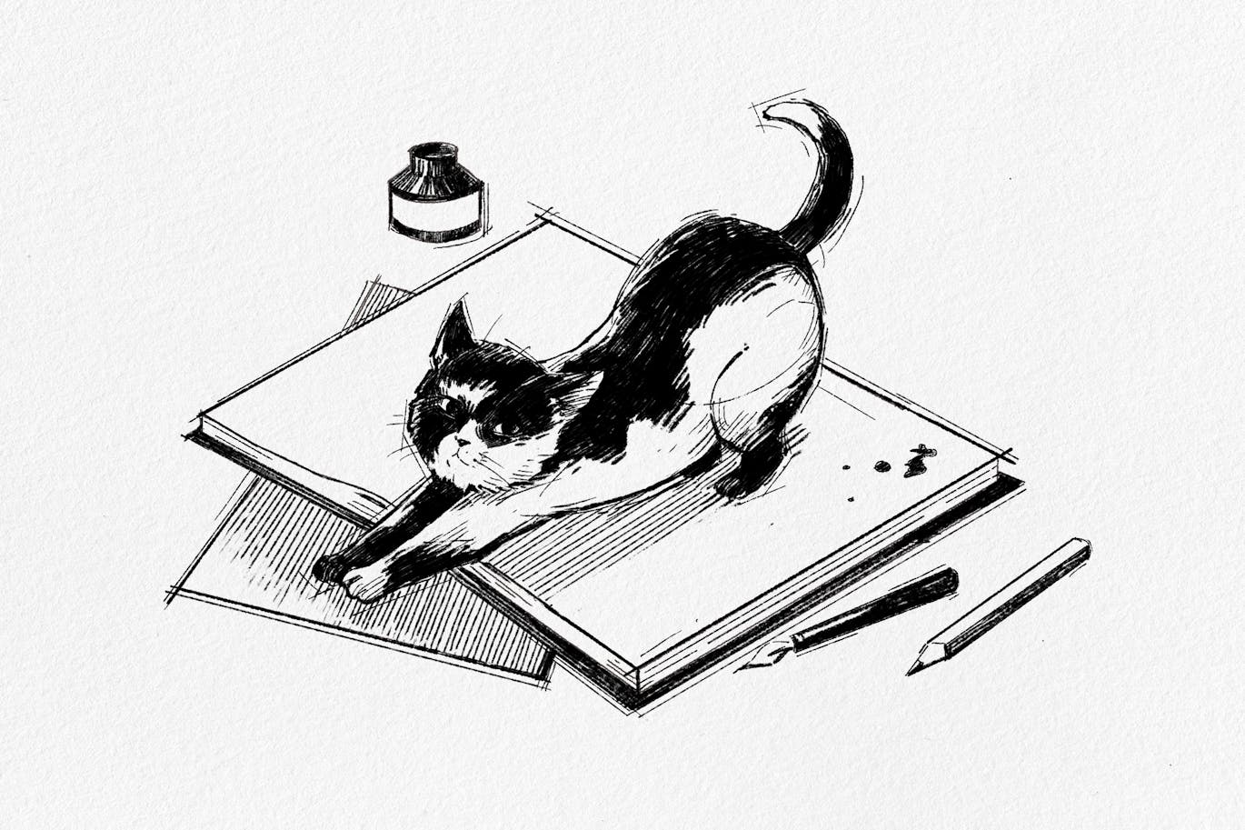 亲和力素描风格样子PS笔刷