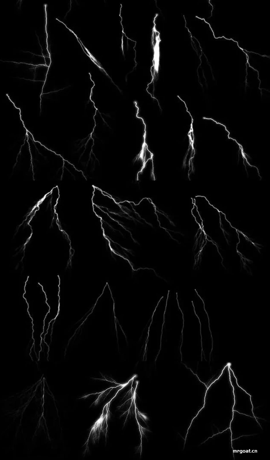 仿真实自然界雷电Photoshop笔刷