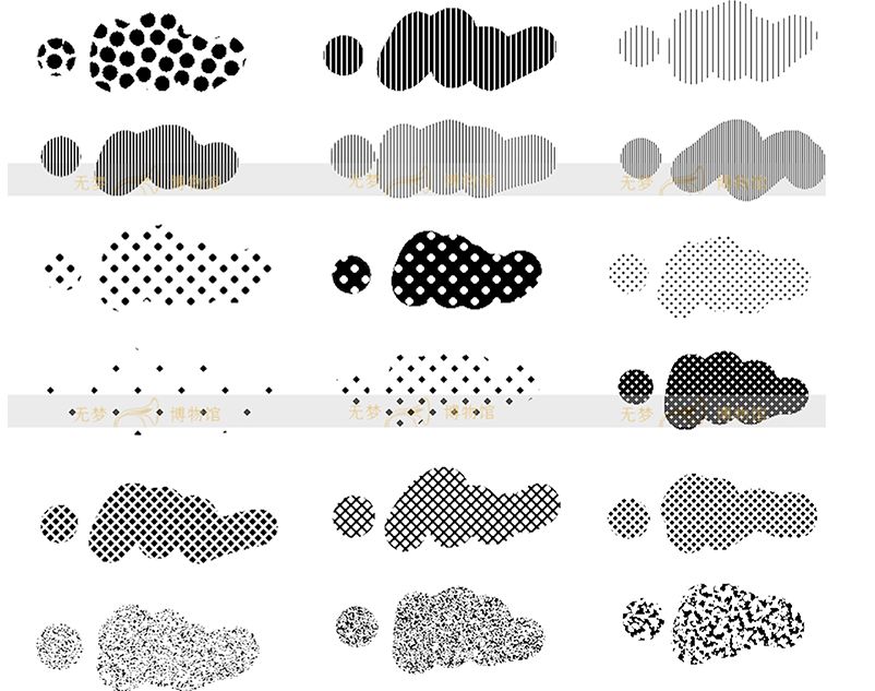 一组网格网点点漫画背景PS笔刷