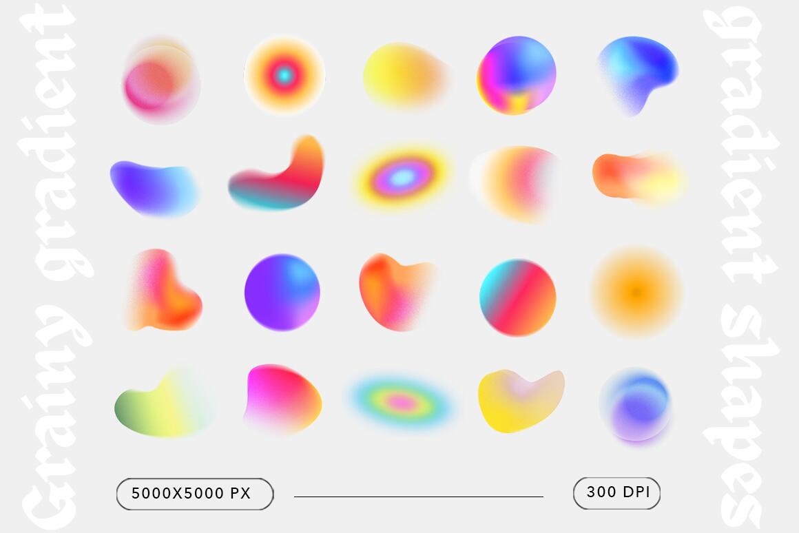 复古渐变颗粒噪点纹理抽象图形背景