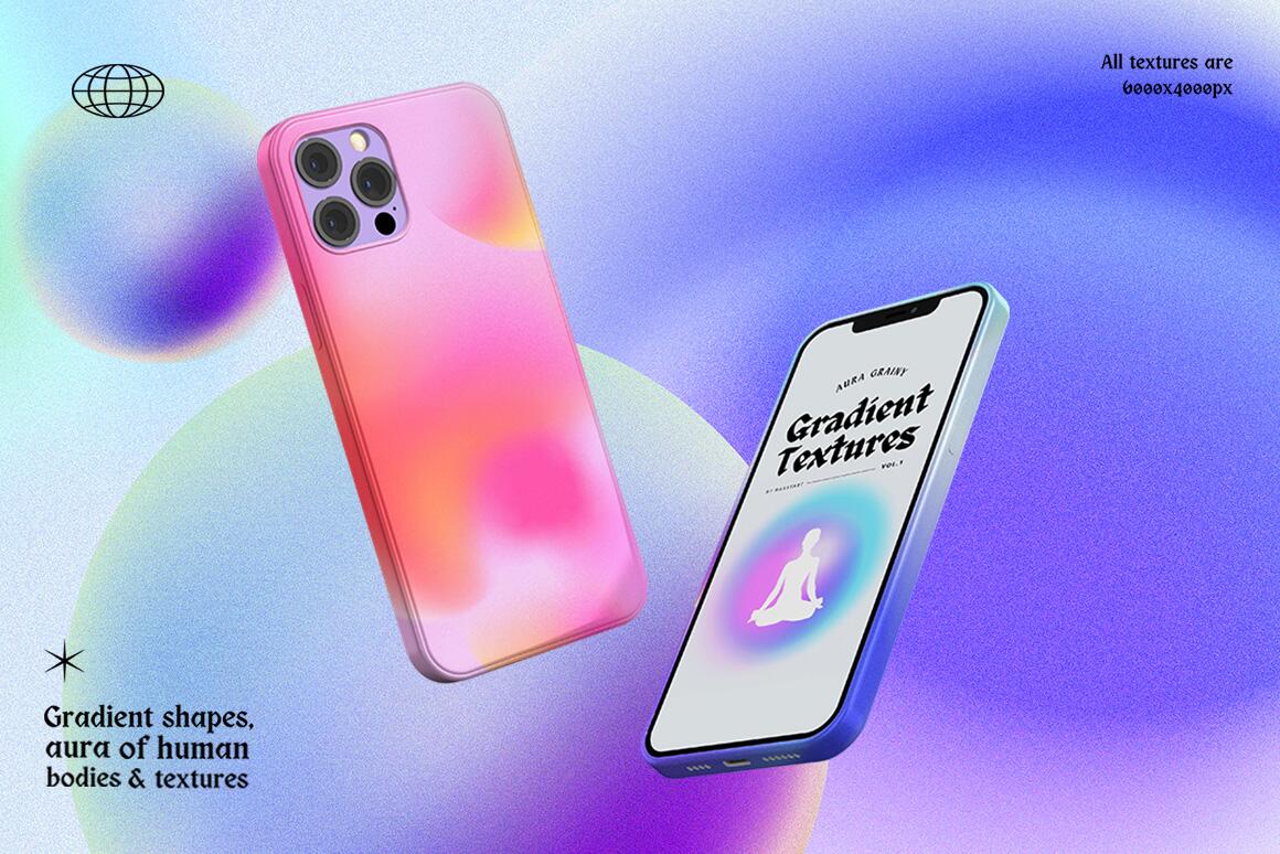 复古渐变颗粒噪点纹理抽象图形背景