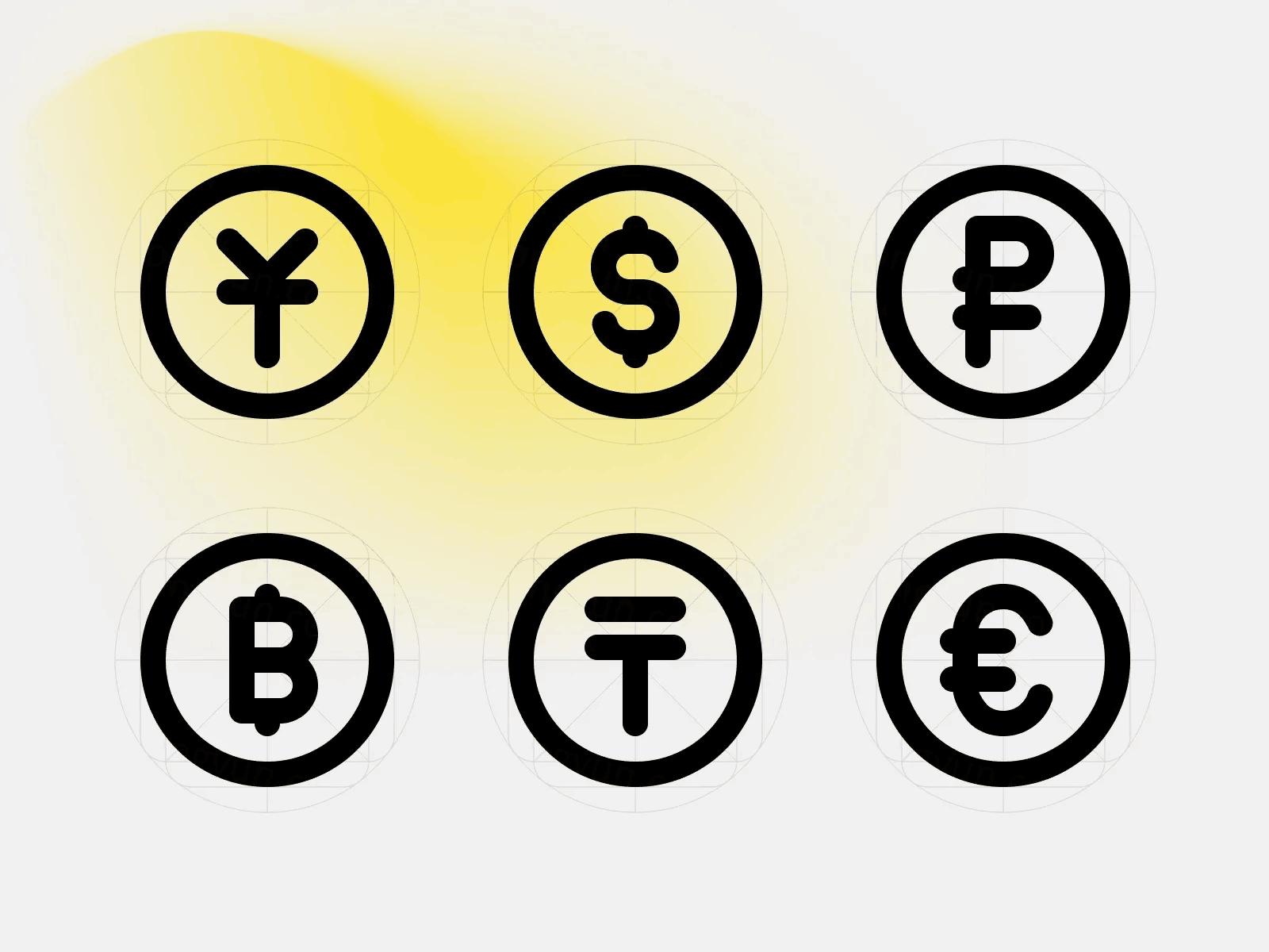 精美线稿金融虚拟货币交付兑换主题UI小图标矢量多种格式