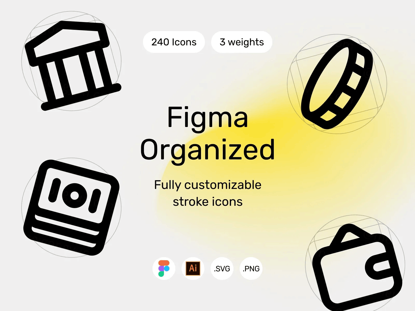 精美线稿金融虚拟货币交付兑换主题UI小图标矢量多种格式