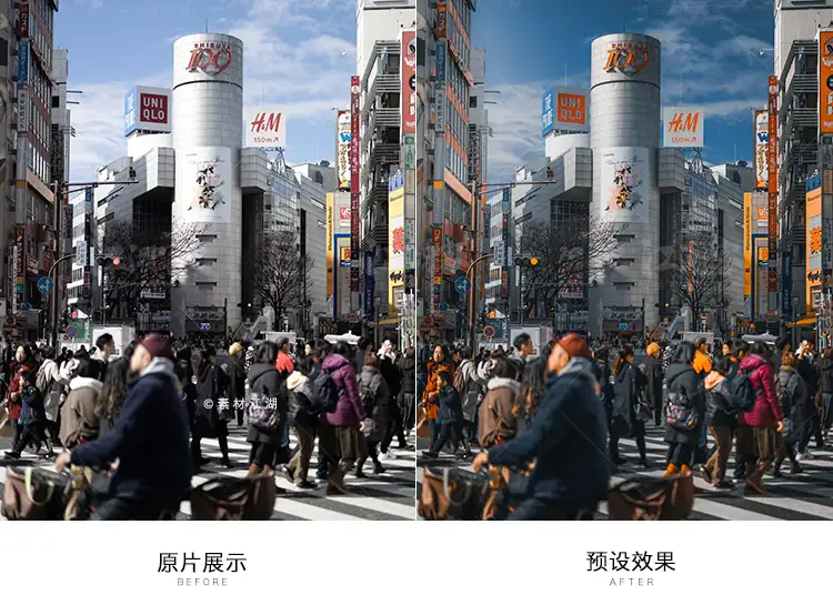 蓝橙色调ps预设lightroom滤镜FCPX达芬奇Pr Lr电脑端手机调色luts