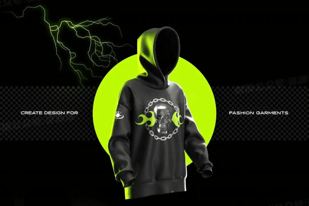 金属亮泽酸性镀铬抽象形状图案设计元素