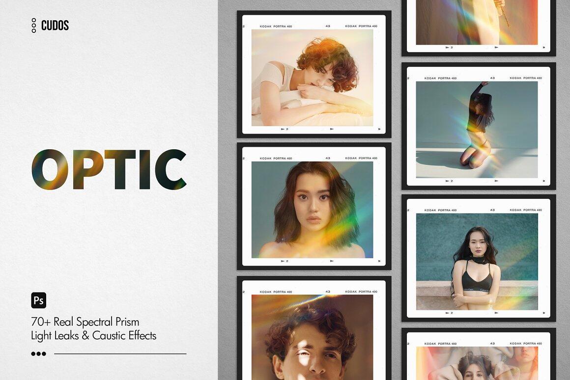 高清彩色光斑反光特效背景纹理图片