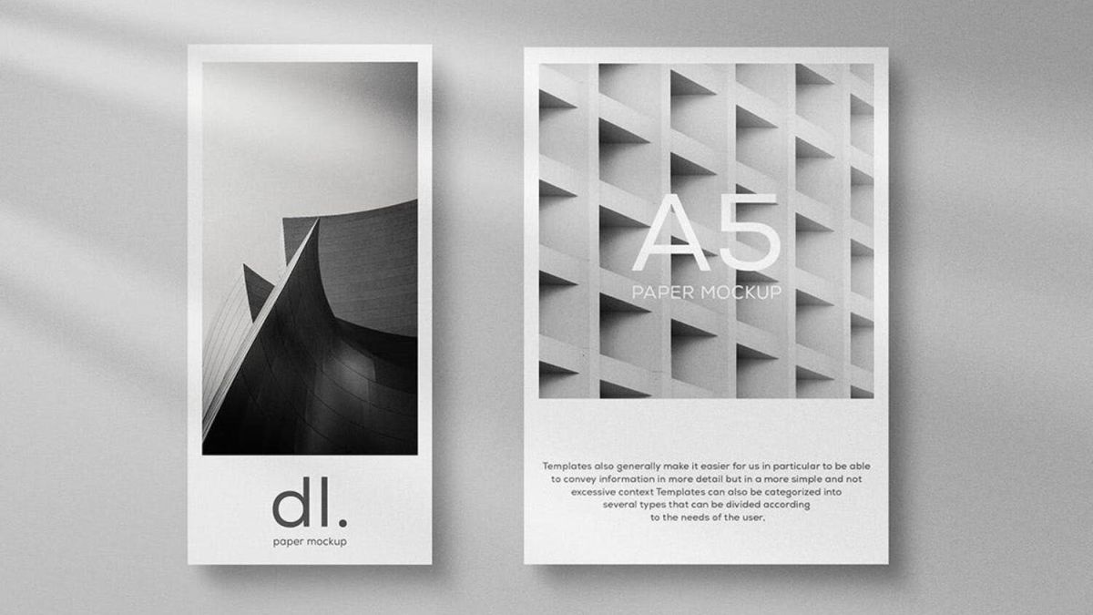 高级黑白灰杂志商业期刊封面样机