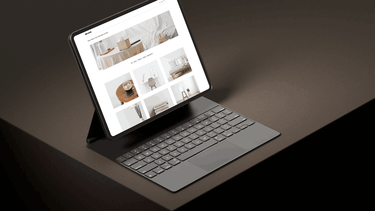 暗灯场景笔记本平板模型贴图样机