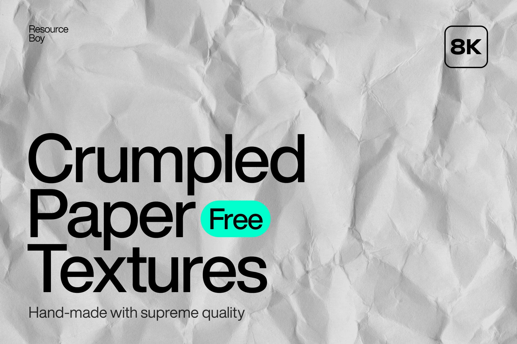 高清皱巴巴的纸张背景纹理图片