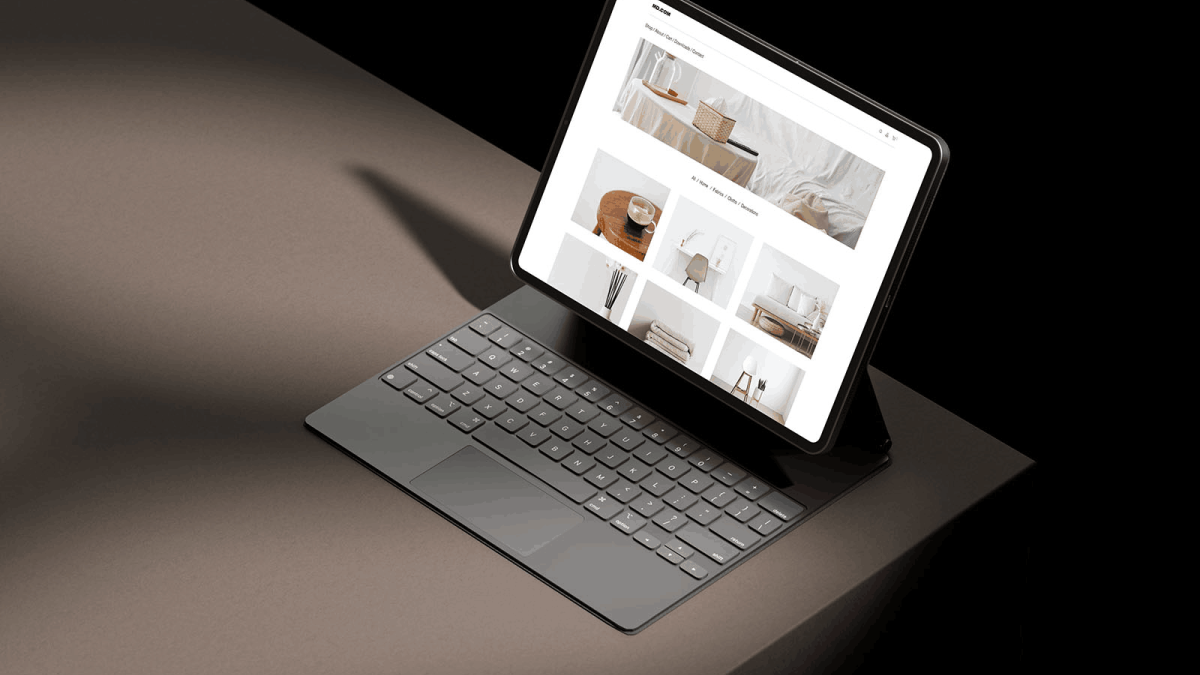 暗灯场景笔记本平板模型贴图样机