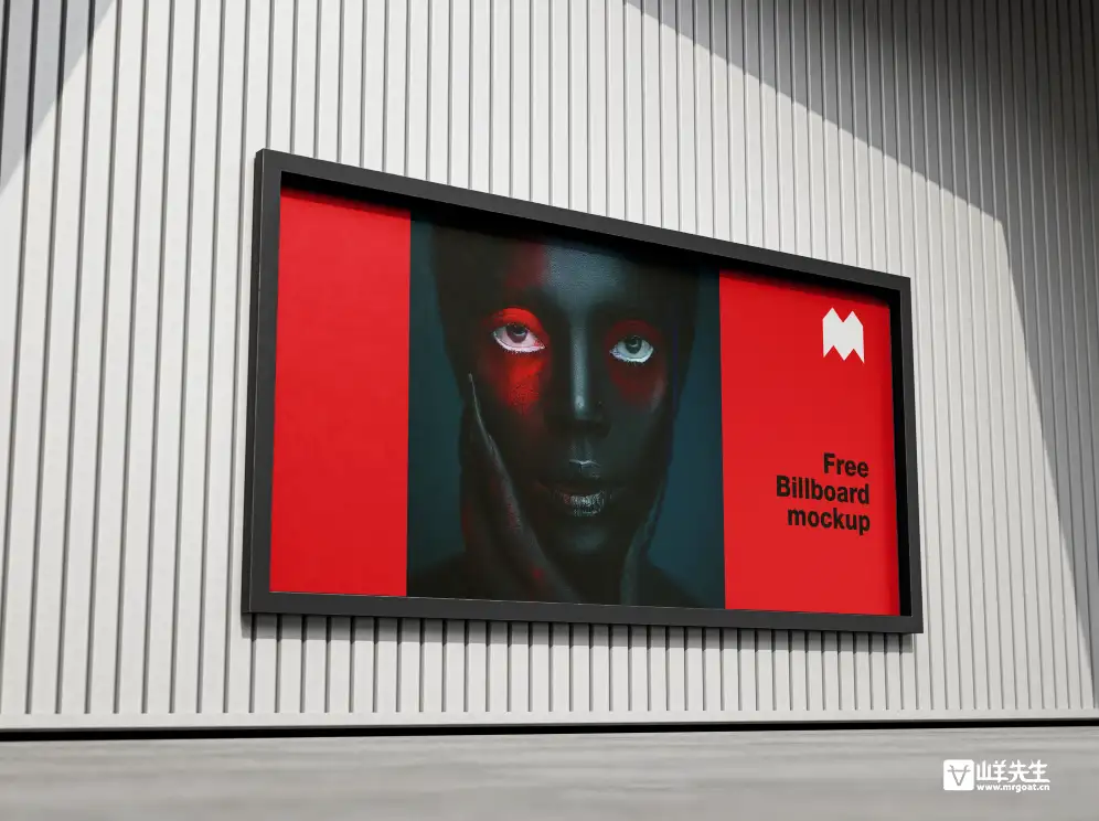 户外大型广告牌贴图样机
