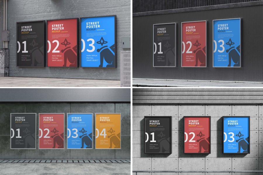 工业风街头海报PSD样机