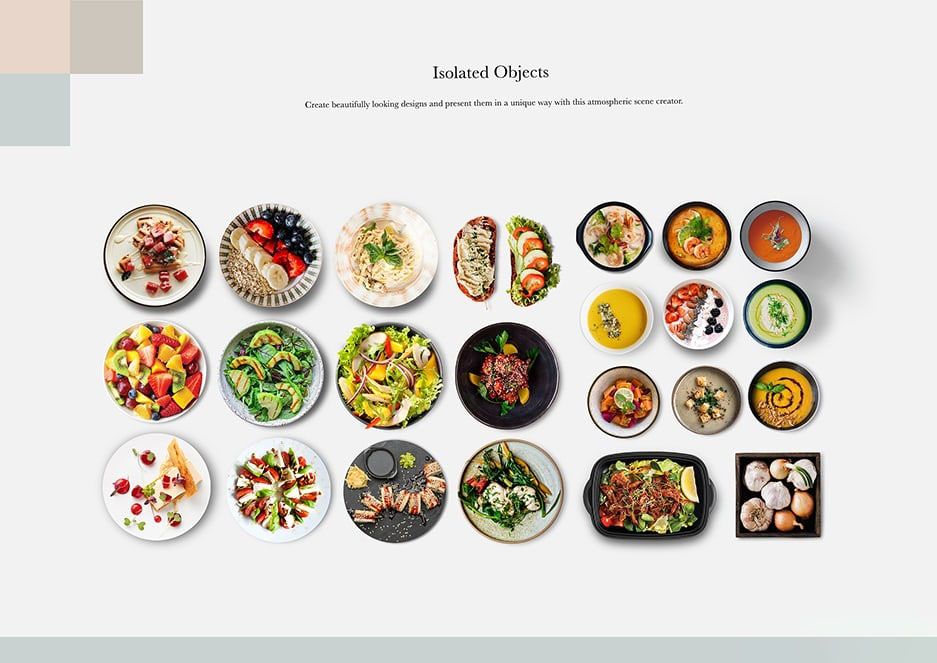 大气生活美食食材果蔬花卉电器预制模型场景PS模板贴图样机