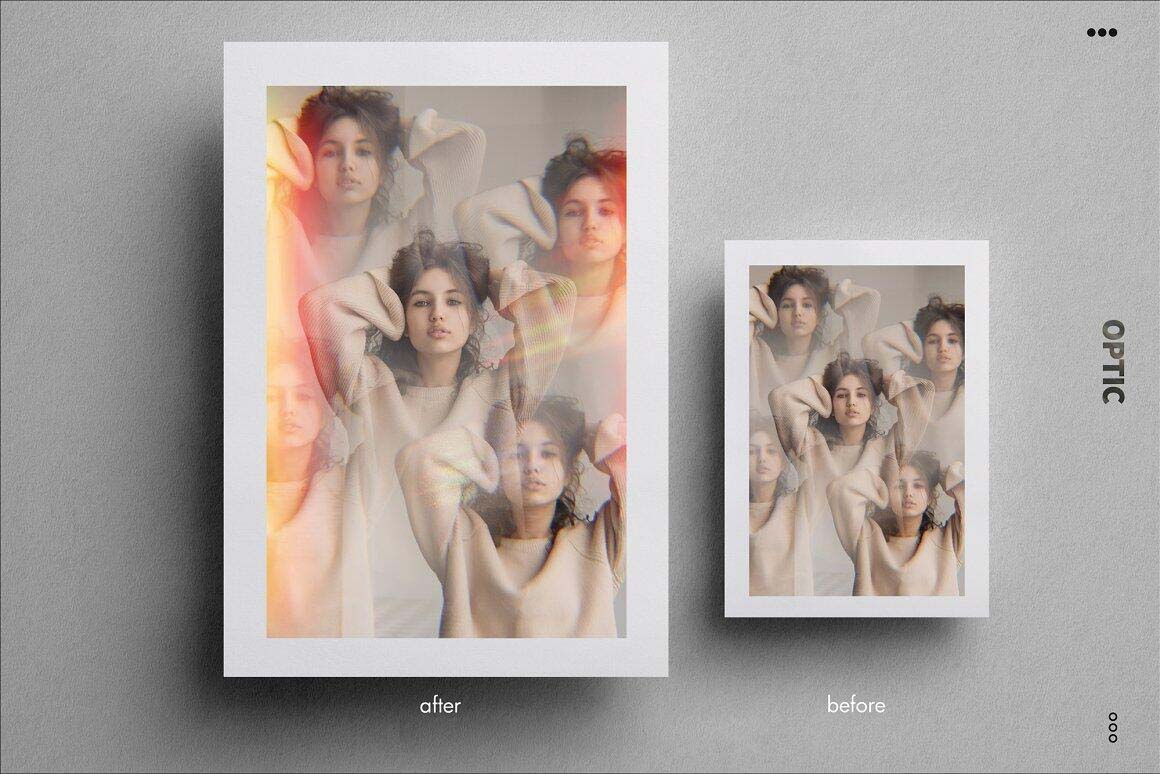 高清彩色光斑反光特效背景纹理图片