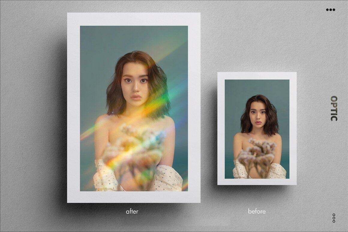 高清彩色光斑反光特效背景纹理图片