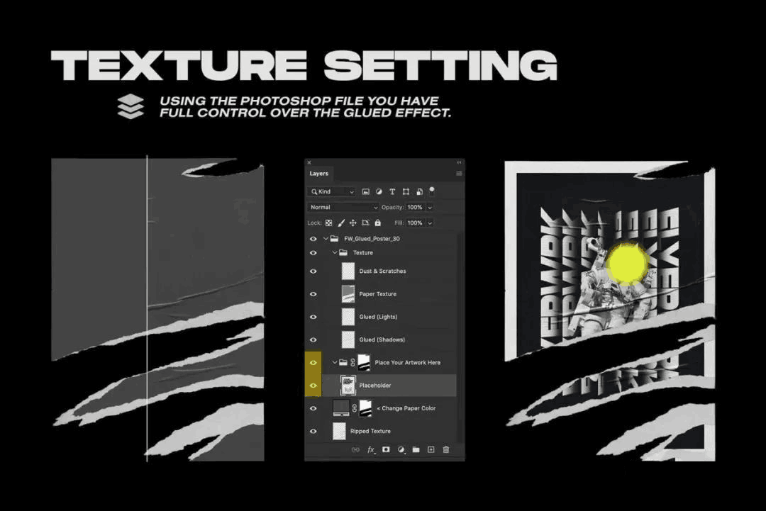 潮流褶皱扭曲海报样机背景纹理
