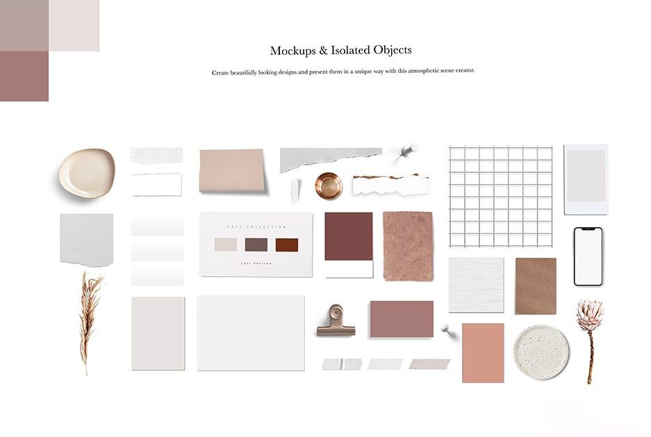 大气生活美食食材果蔬花卉电器预制模型场景PS模板贴图样机