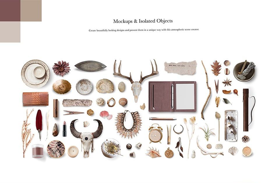 大气生活美食食材果蔬花卉电器预制模型场景PS模板贴图样机