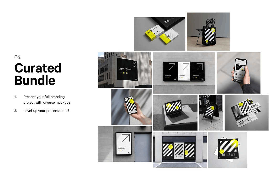 极简城市名片海报广告牌墙面广告手机笔记本电脑横幅标牌徽标帆布袋导视多合一VI品牌视觉展示PSD样机