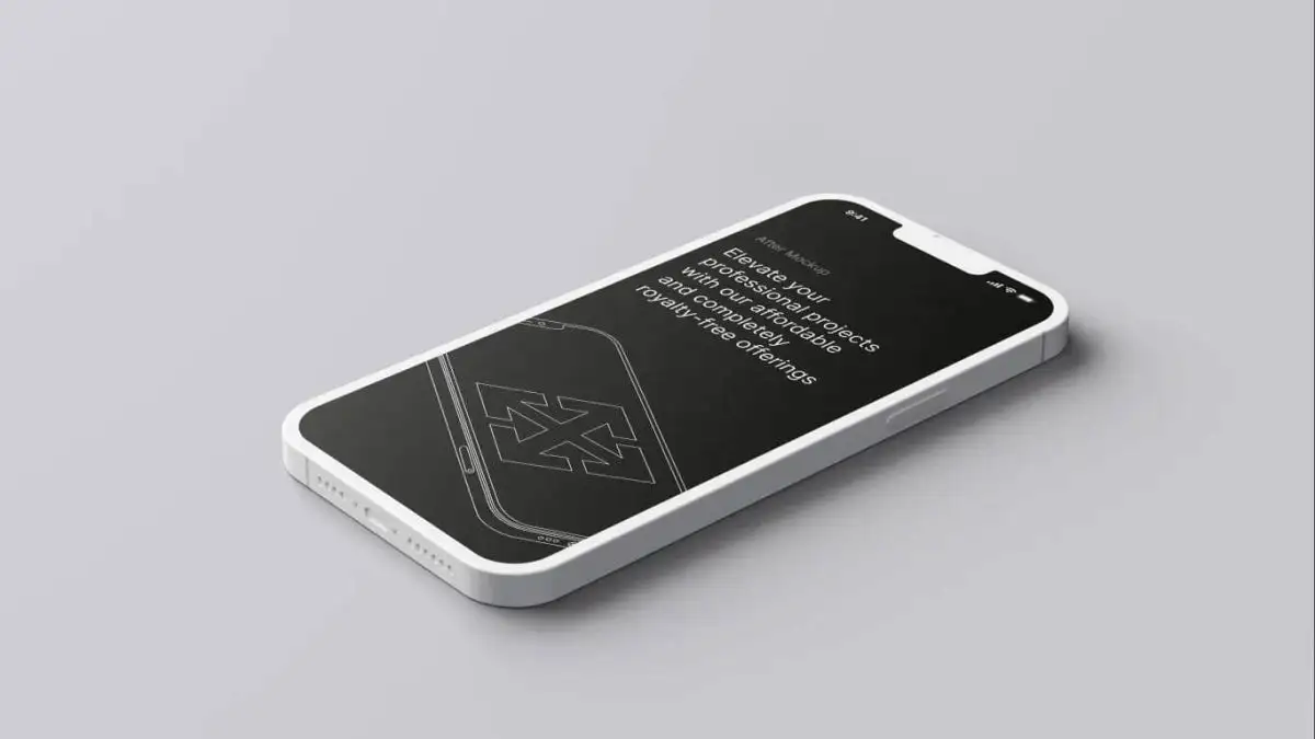 苹果手机iPhone 14手机贴图样机PSD模板