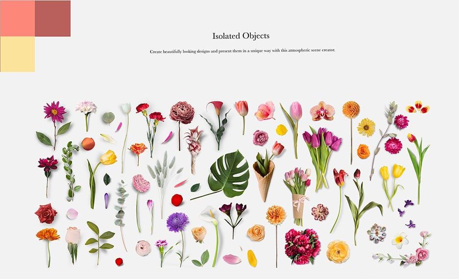 大气生活美食食材果蔬花卉电器预制模型场景PS模板贴图样机