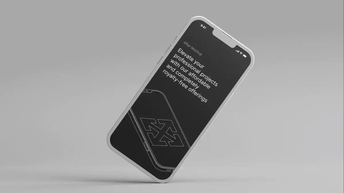 苹果手机iPhone 14手机贴图样机PSD模板