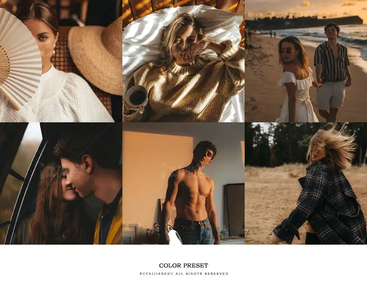 焦糖色调暖色lr预设 深棕咖啡旅拍Lightroom/PS/PR/人像调色