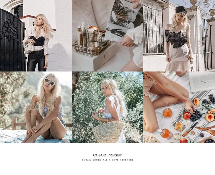 法国网红风LR预设人像旅拍街拍胶片调色滤镜插件PS/PR/AE/FCPX