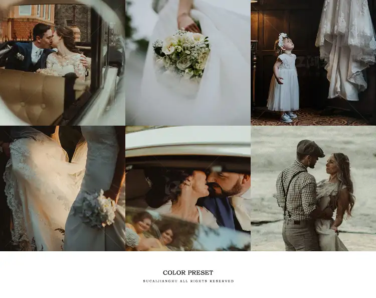 LR预设婚纱照纪实婚礼跟拍调色滤镜PR/PS/FCPX/达芬奇/AE/LUT预设