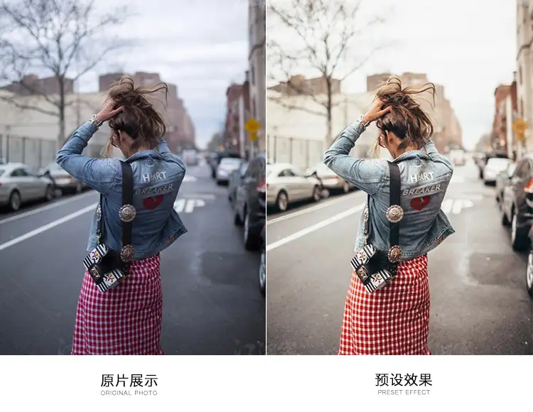 胶片网红风调色预设旅拍街拍Lightroom滤镜人像LR/PS/PR/AE