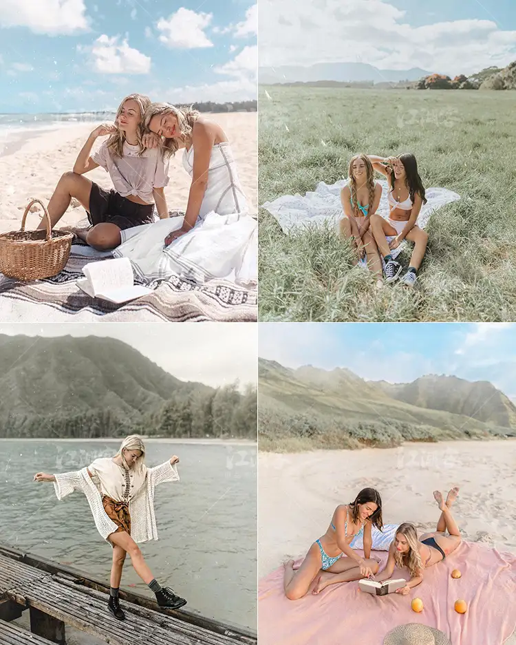 明亮奶油绿色调色电脑手机版Lightroom滤镜 褪色低饱PR/PS/LR预设