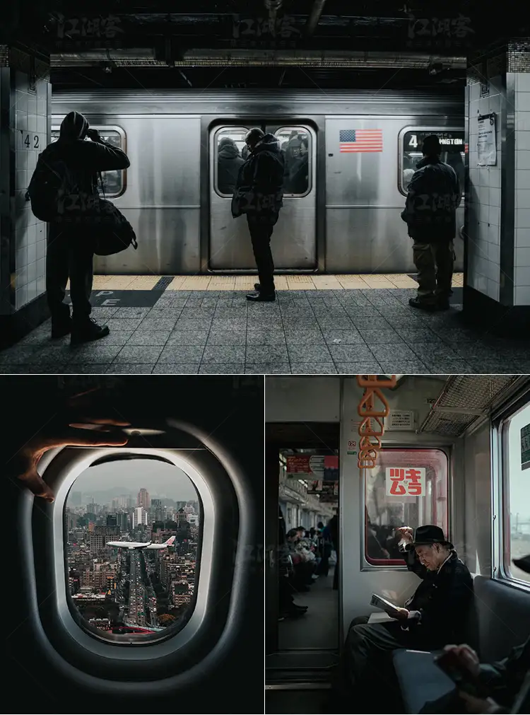 暗青人文街拍电影质感LR预设lightroom色调PR/PS/达芬奇/LUT滤镜