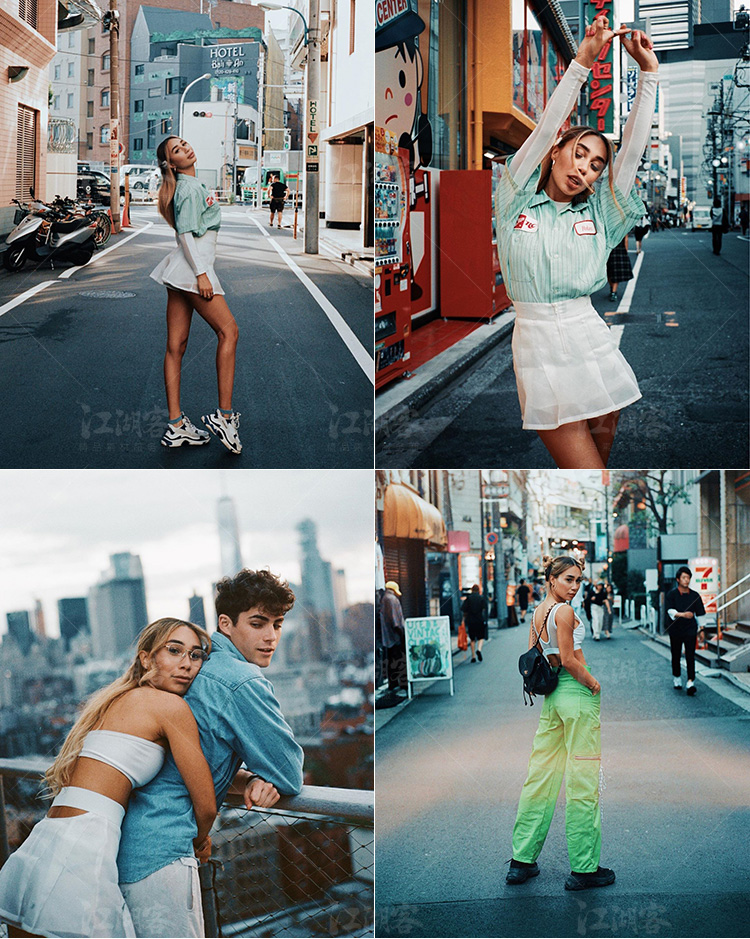 LR预设街头胶片色调都市街拍人像lightroom/PR/PS/FCPX/LUT滤镜ai