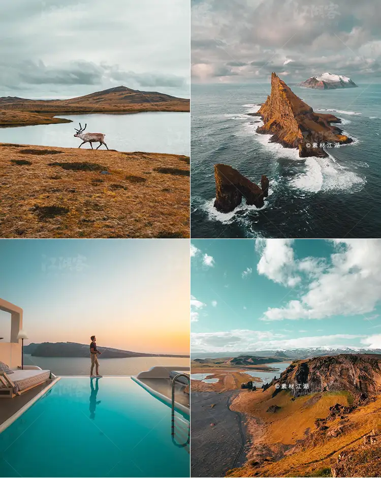 青橙色调预设风光抖音网红风Ps/pr/FCPX/达芬奇lr调色滤镜lut