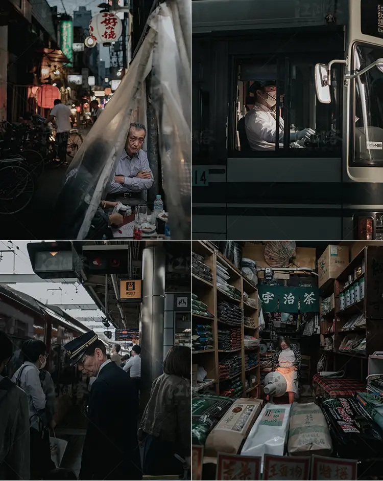 暗青人文街拍电影质感LR预设lightroom色调PR/PS/达芬奇/LUT滤镜