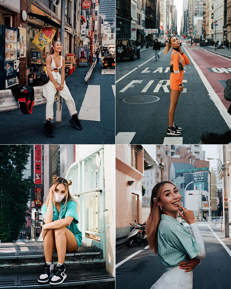 LR预设街头胶片色调都市街拍人像lightroom/PR/PS/FCPX/LUT滤镜ai