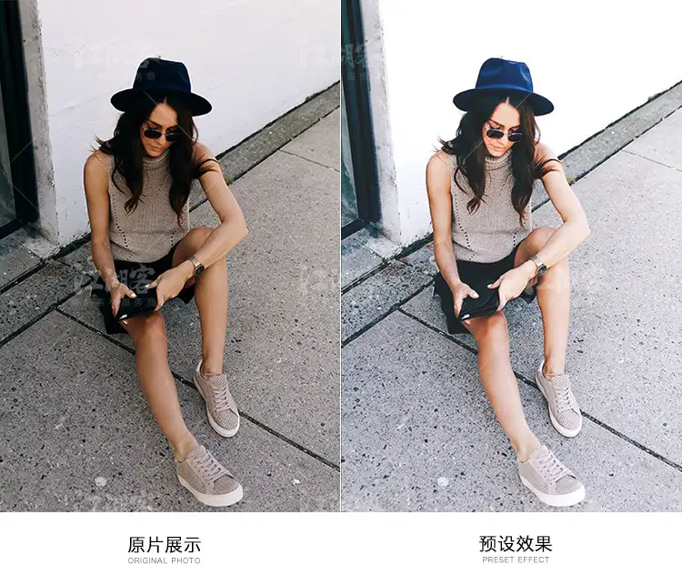 现代清新调色LR预设摄影后期户外调色PS/PR/AE/LUT/FCPX人像滤镜